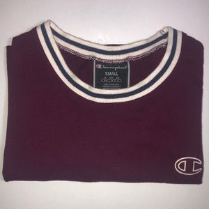 Women’s Short Sleeve Champion Maroon T Shirt Small